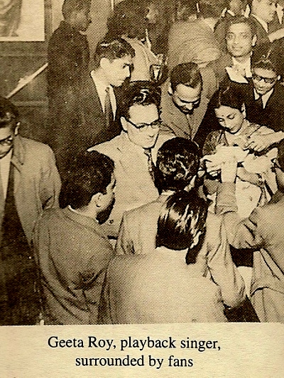 Geeta Roy surrounded by her fans
