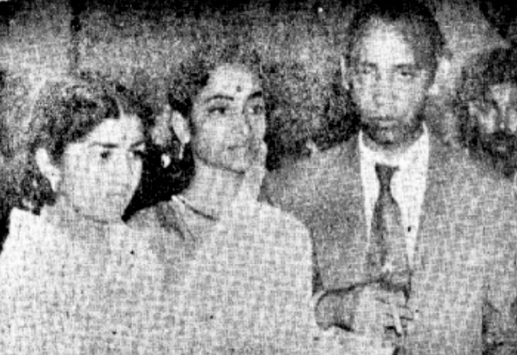 Geeta ji with Lata Mangeshkar and Lyricist Rajendra Krishan in Madras 
